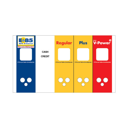 889745-107-S85 - SHELL E85 REG, PLUS, V-POWER