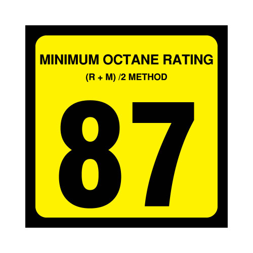 OR-87SM - Small 87 Octane Decal