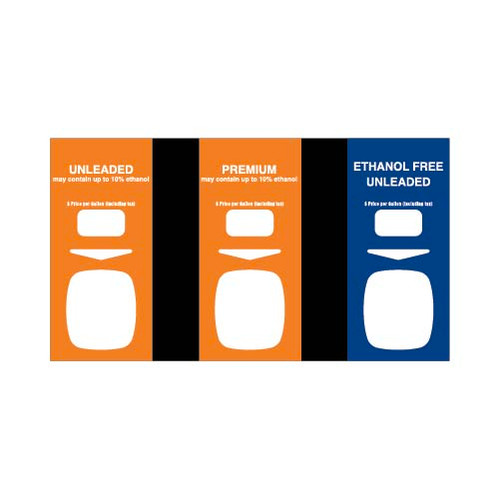888459-003-0X4 - Custom Three Product Overlay - Unleaded / Premium / Ethanol Free Unleaded