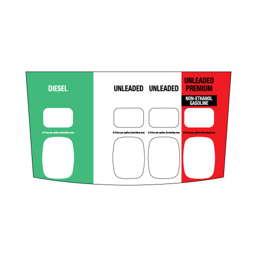 WU010213-D2UP - Custom Diesel / Unleaded / Unleaded / Unleaded Premium Overlay