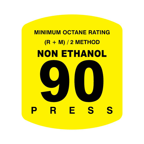 ES500S-90NONE - NON ETHANOL 90 OCTANE DECAL