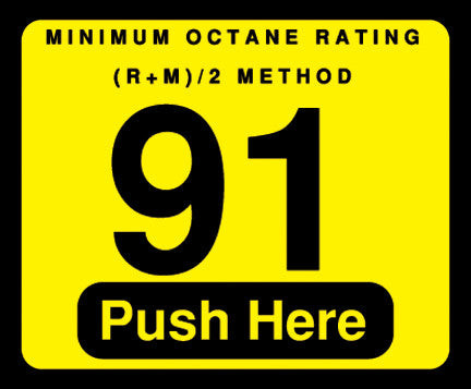 091-129999 - 91 Push Here Octane Decal