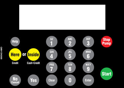 886542-AMO - Amoco Keypad Overlay