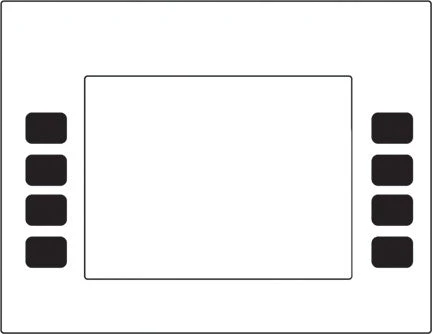 ENE0301G002 - E Cim Monochrome Softkey Overlay Standard White