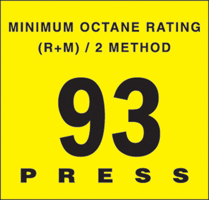 EU02001G004 - Octane Rating Button Overlay 93