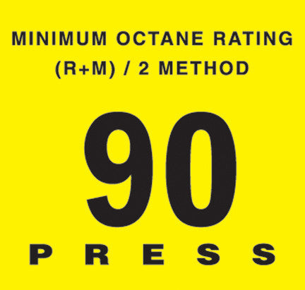 EU02001G006 - Octane Rating Button Overlay 90