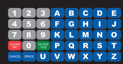 EU03007G001 - Alpha Numeric Keypad Overlay Flying J