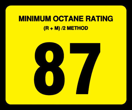 OR-87 - 87 Octane Rating Decal