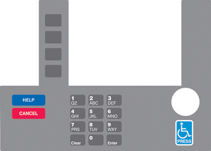 T50038-108A - Infoscreen Keypad Overlay