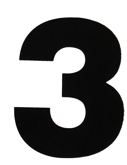 VL-4-3 - 4" Black Vinyl Number 3