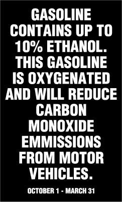 PID-1117 - Ethanol Decal - Tuscon 2.88" x 4.75"