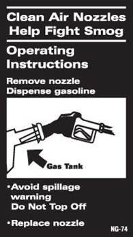 PID-M6 - Nozzle Operation Decal