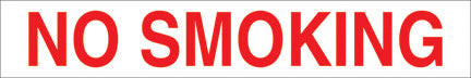 PID-306 - 12" x 3" Decal - No Smoking