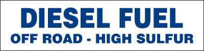 PID-213 - 12" x 3" Decal - Diesel Fuel Off Road