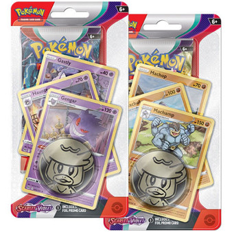 Pokémon TCG: Scarlet & Violet Premium Checklane Blister – Gengar / Machamp - Booster Pack Included