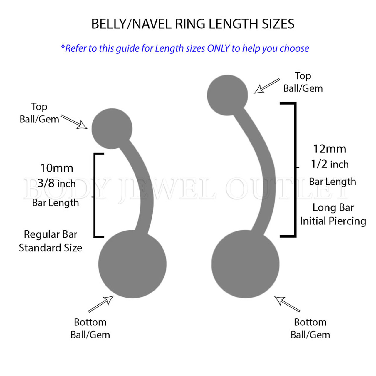 Light Blue IP Steel Balls - 316L Surgical Steel Belly/Navel Ring Piercing - 14 Gauge (1 Piece)