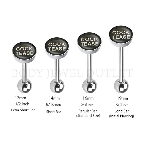 Cock Tease - Steel Ball 5mm - 316L Surgical Steel Straight Barbell/Tongue Piercing - 14 Gauge (1 Piece)