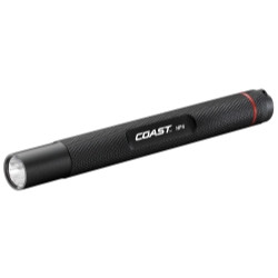 COAST Products HP4 100 Lumen High Performance Lithium Ion Rechargeable or Alkaline Battery Penlight with Bulls-Eye Beam - Black