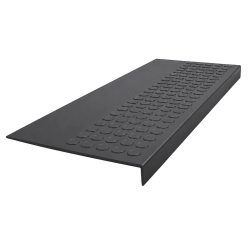 Roppe Vantage Circular Stair Tread Dark Gray 48 Inch Rubber
