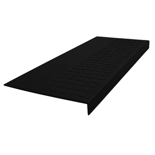 Roppe Vantage Circular Stair Tread Black 72 Inch Rubber