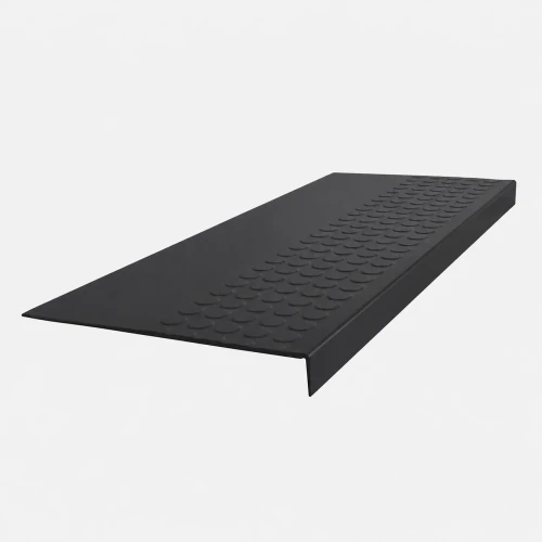Roppe Vantage Circular Stair Tread Asphalt 72 Inch Rubber