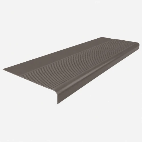 Roppe Ribbed Somber 48" Rubber Stair Tread- Square Nose