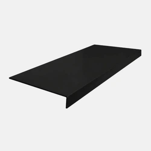 Roppe Heavy Duty Smooth Stair Tread Black 60" with Square Nose