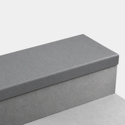 Roppe Hammered Pewter 48" Rubber Stair Tread- Square Nose