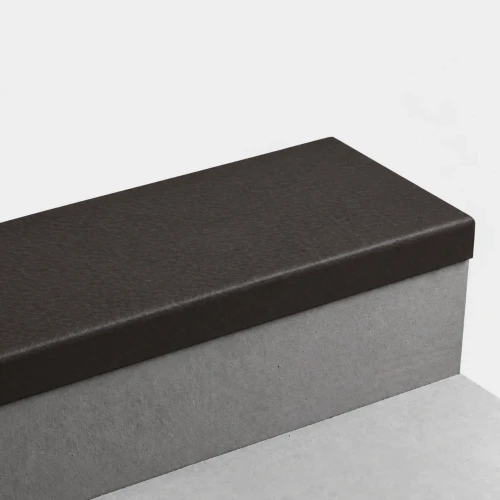 Roppe Hammered Black Brown 48" Rubber Stair Tread- Square Nose