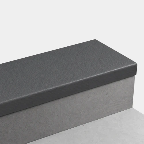 Roppe Hammered Dark Gray 60" Rubber Stair Tread- Square Nose