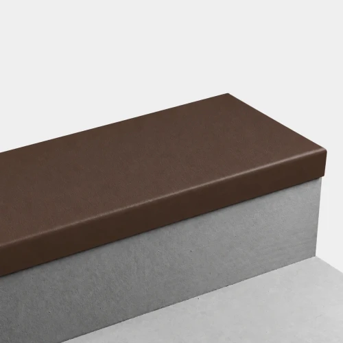 Roppe Hammered Burnt Umber 60" Rubber Stair Tread- Square Nose