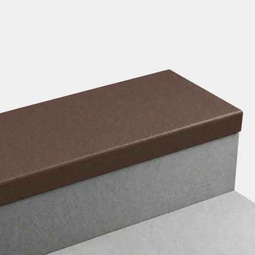 Roppe Hammered Brown 72" Rubber Stair Tread- Square Nose