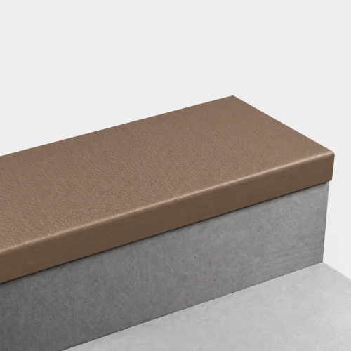 Roppe Hammered Light Brown 72" Rubber Stair Tread- Square Nose