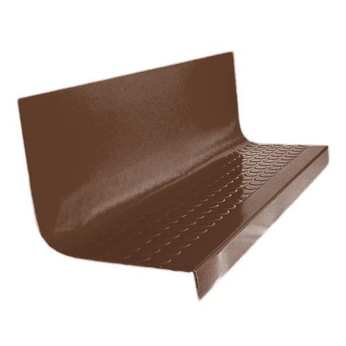 Roppe Vantage Circular Burnt Umber 48" Rubber Stair Tread and Riser One Piece