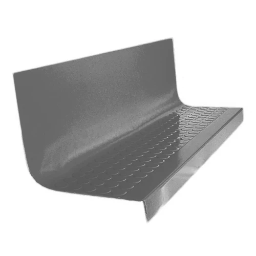 Roppe Vantage Circular Pewter 60" Rubber Stair Tread and Riser One Piece