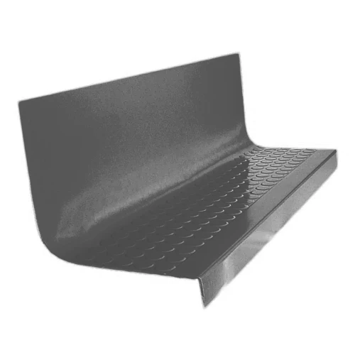 Roppe Vantage Circular Dark Gray 72" Rubber Stair Tread and Riser One Piece
