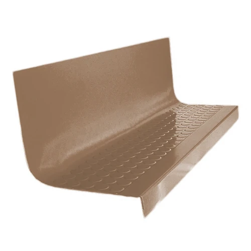 Roppe Vantage Circular Light Brown 72" Rubber Stair Tread and Riser One Piece