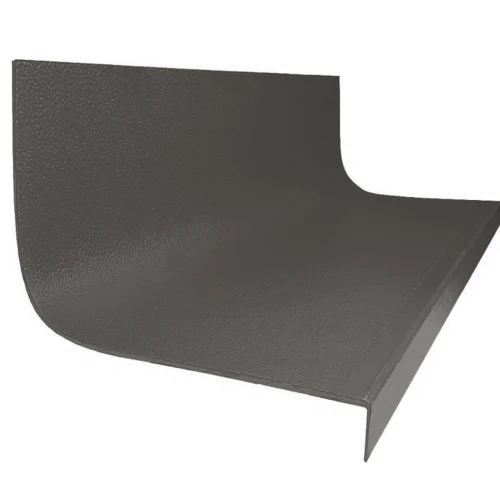 Roppe Hammered Somber 48" Rubber Stair Tread and Riser One Piece