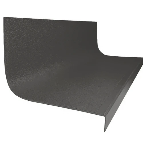 Roppe Hammered Asphalt 72" Rubber Stair Tread and Riser One Piece