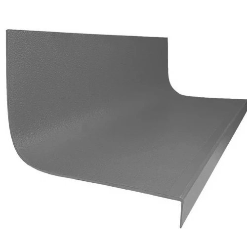 Roppe Hammered Pewter 72" Rubber Stair Tread and Riser One Piece