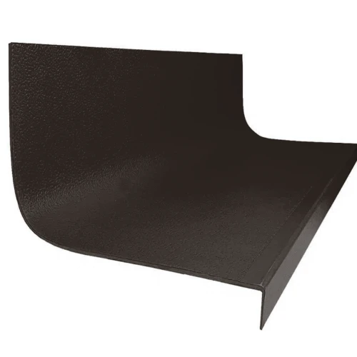 Roppe Hammered Black Brown 72" Rubber Stair Tread and Riser One Piece