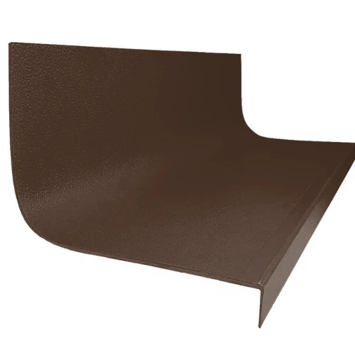 Roppe Hammered Clove 72" Rubber Stair Tread and Riser One Piece