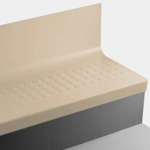 Tarkett Johnsonite Beige Raised Round 48" One Piece Stair Tread Riser