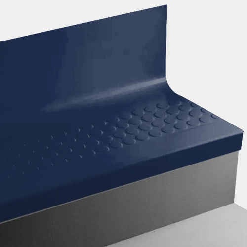 Tarkett Johnsonite Navy Blue Raised Round 60" One Piece Stair Tread Riser