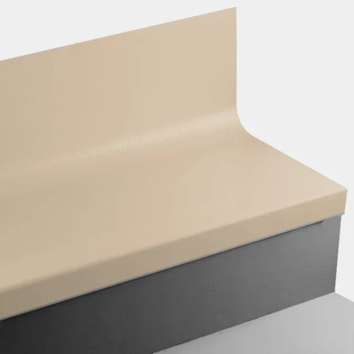 Tarkett Johnsonite Beige Hammered 48" One Piece Stair Tread Riser