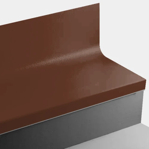 Tarkett Johnsonite Burnt Umber Hammered 72" One Piece Stair Tread Riser