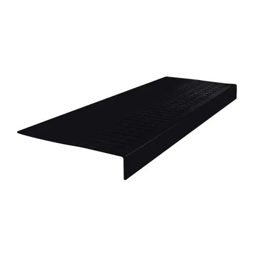 Flexco Black Dahlia 48 inch 550 Heavy Duty Radial Metal Reinforced Nose Rubber Stair Tread