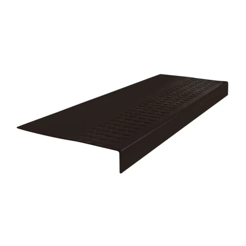 Flexco Coffee Bean 60 inch 550 Heavy Duty Radial Metal Reinforced Nose Rubber Stair Tread