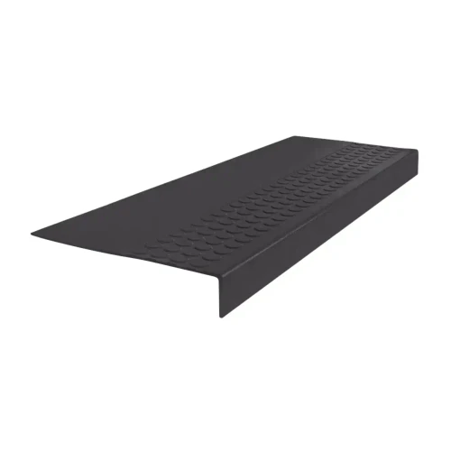 Flexco Charcoal 72 inch 550 Heavy Duty Radial Metal Reinforced Nose Rubber Stair Tread