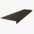 Roppe Circular Black Brown 72" Rubber Stair Tread